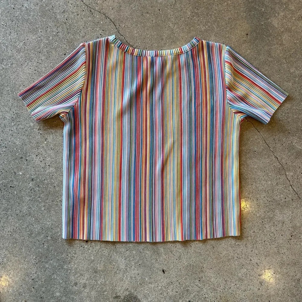 Colorful Striped Ribbed Top - Picture 4 of 5
